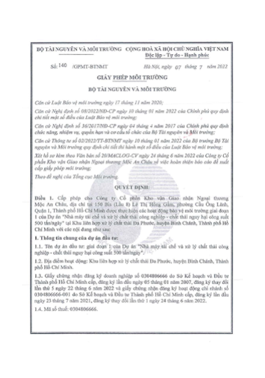 22 07 07 - 140.GPMT-BTNMT_BTNMT cấp phép vận hành_RĐP_001