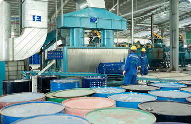 Phân xưởng xúc rửa bao bì cứng