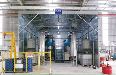 Phân xưởng tái chế dung môi thải
