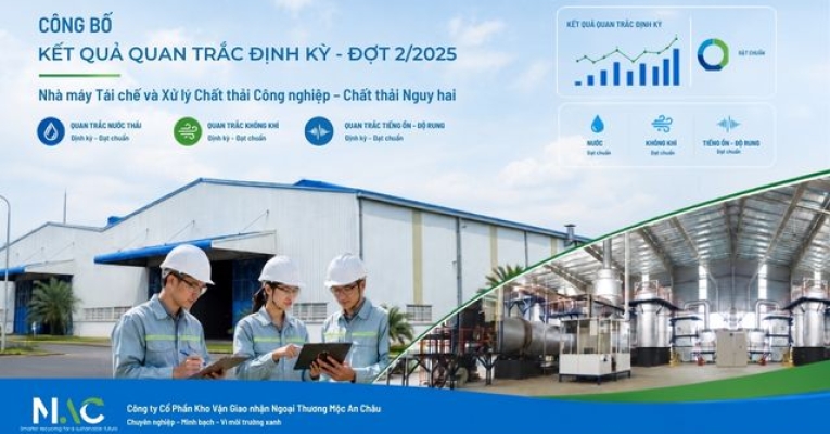  Công bố Kết quả quan trắc định kỳ Nhà máy Đợt 2 Năm 2025 của Công ty Mộc An Châu