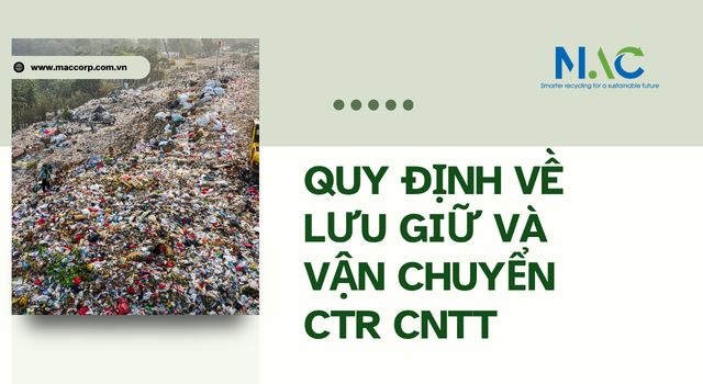 Quy định về lưu giữ và vận chuyển chất thải rắn công nghiệp thông thường