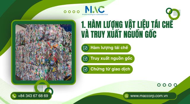 Hàm lượng vật liệu tái chế và truy xuất nguồn gốc