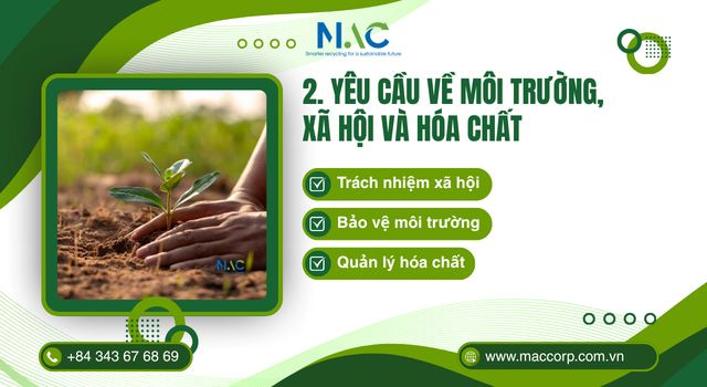 Yêu cầu về môi trường, xã hội và hóa chất
