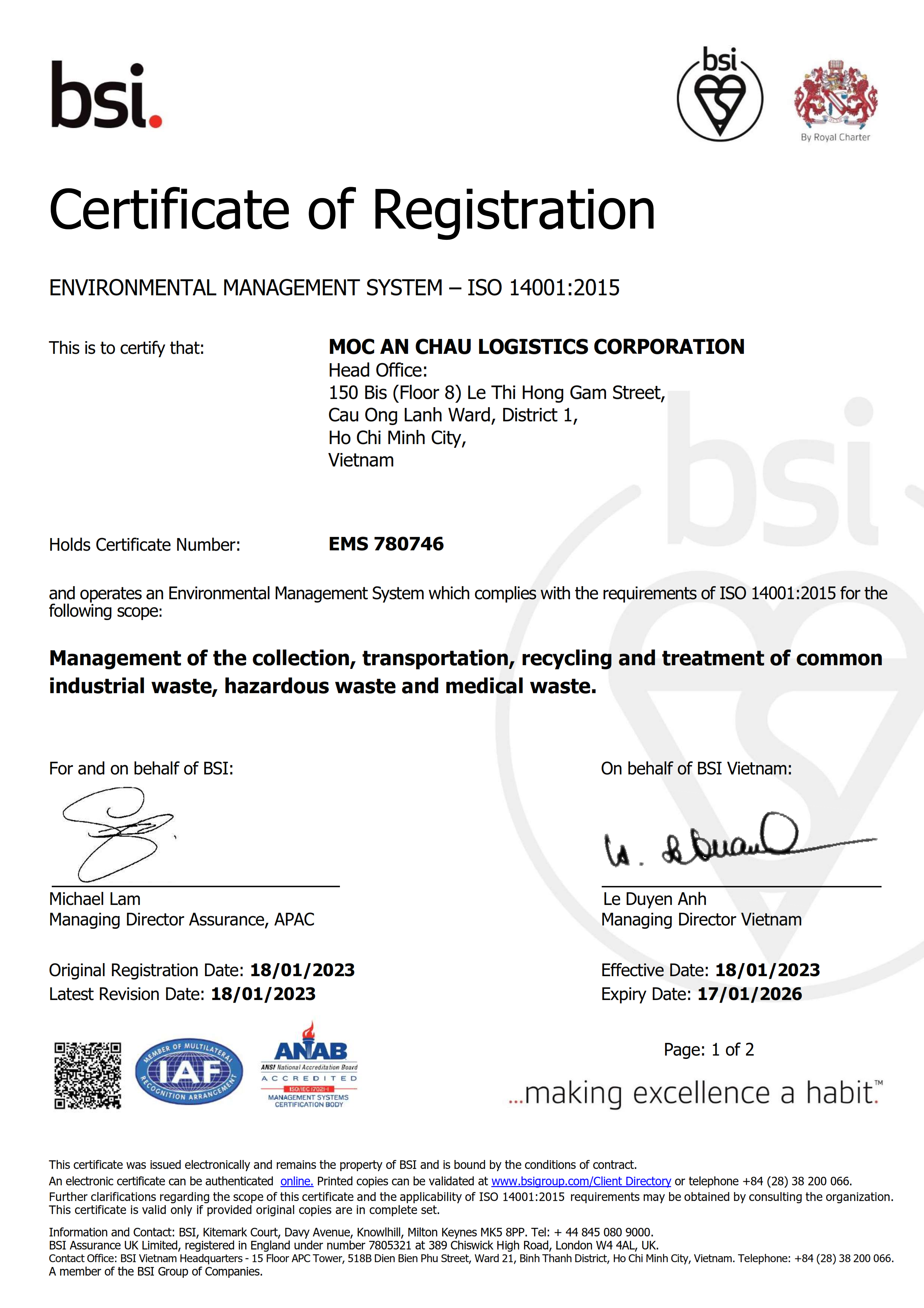 ISO 14001:2015 - trang 1