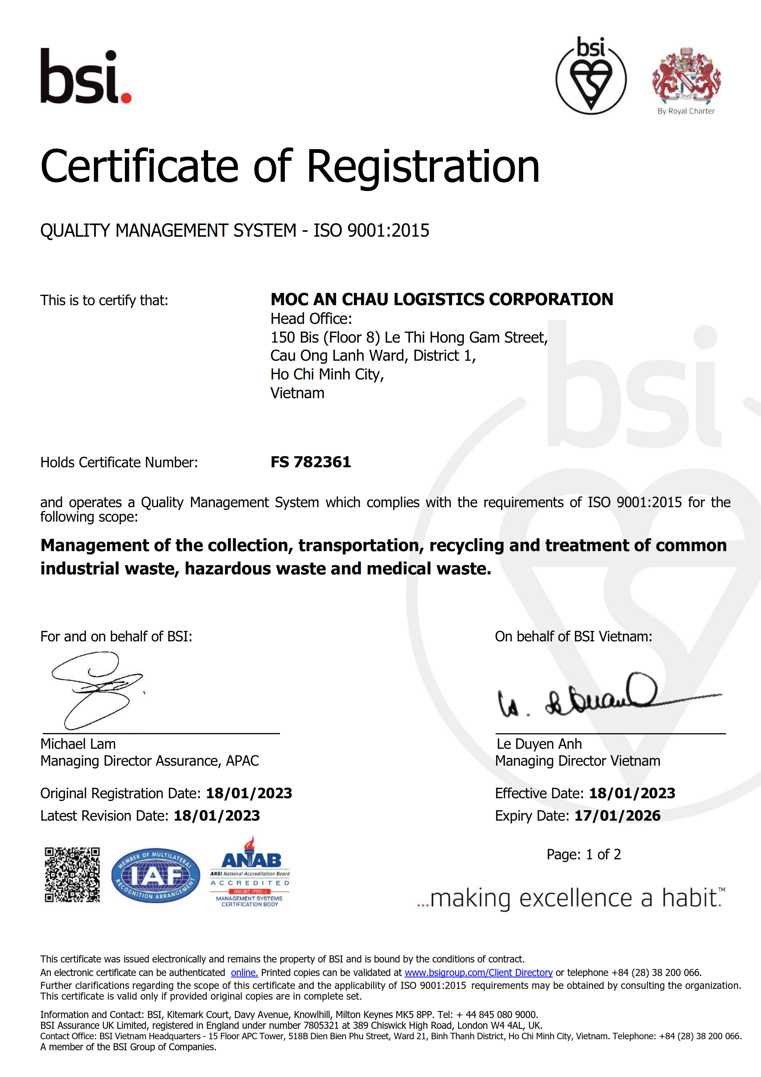 ISO 9001:2015 - trang 1